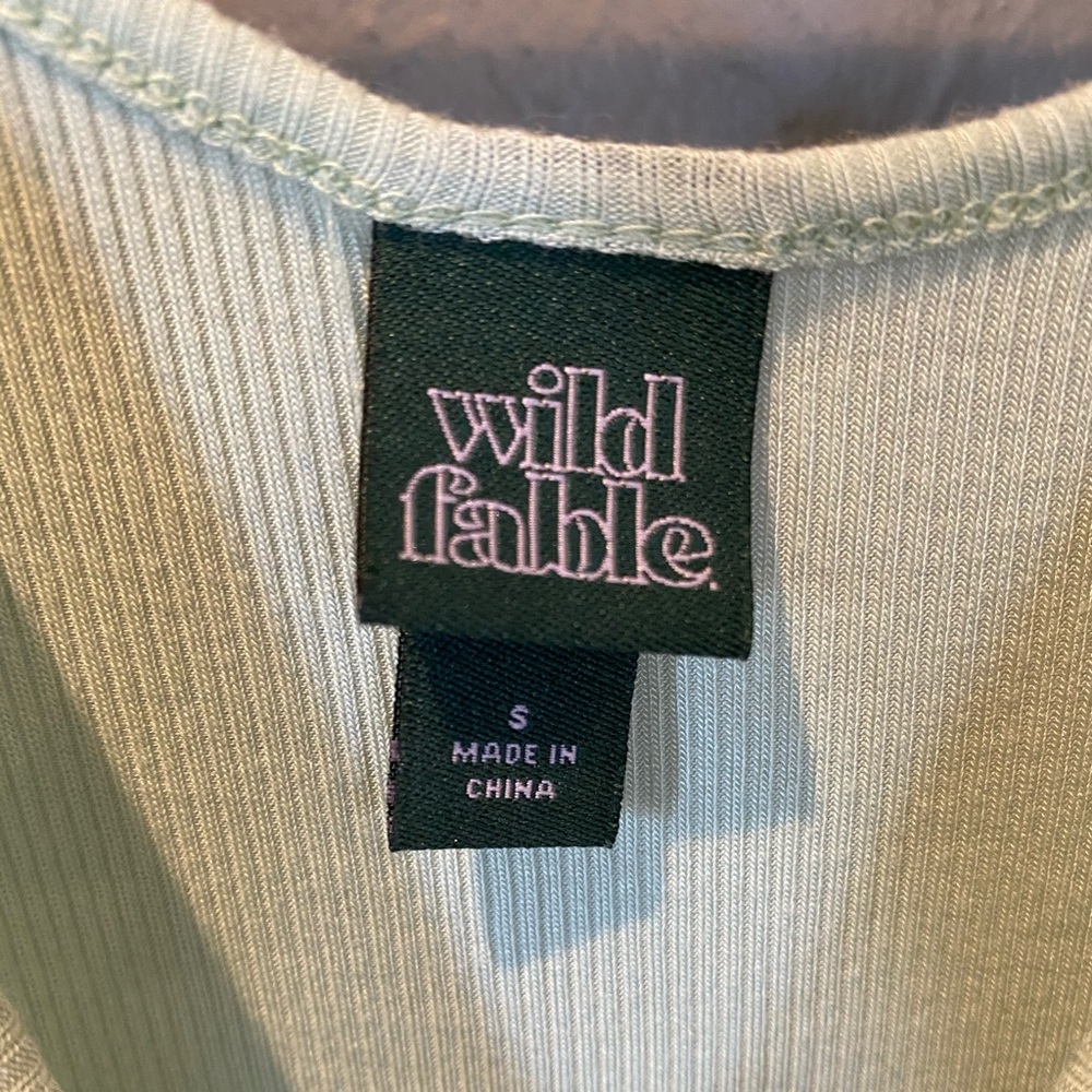 Sm mint green wild fable crop tank - Picture 3 of 3